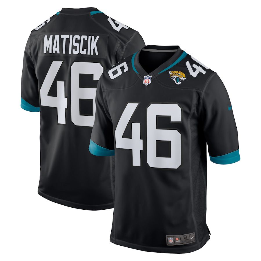 Men Jacksonville Jaguars #46 Ross Matiscik Nike Black Game NFL Jersey->jacksonville jaguars->NFL Jersey